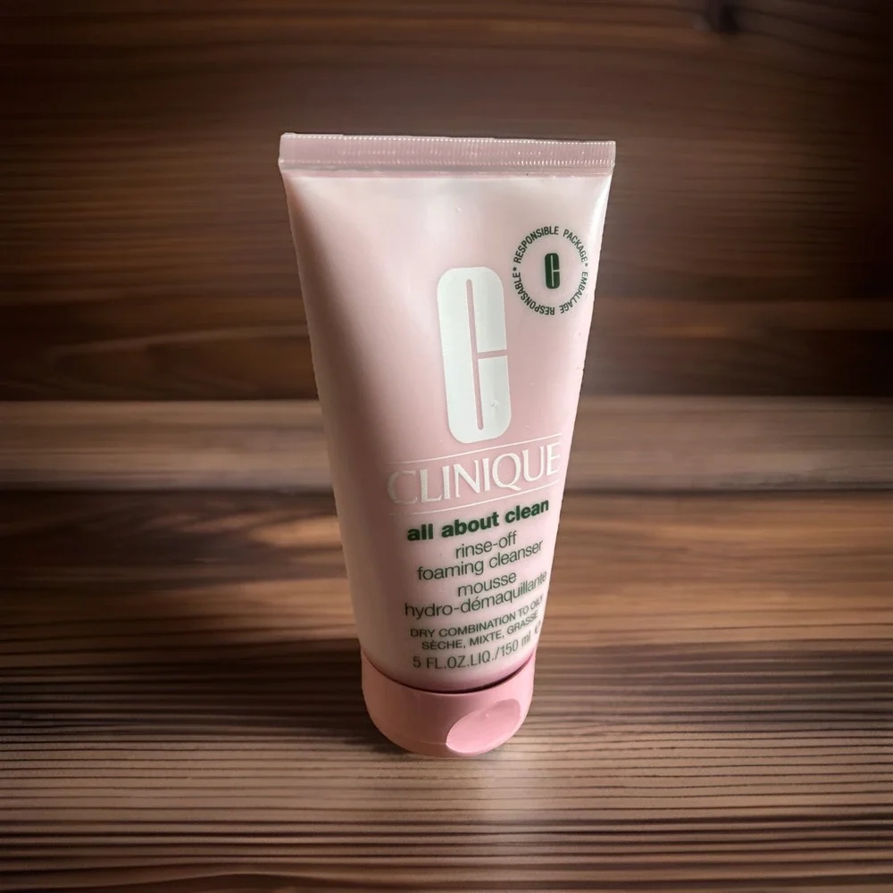 Clinique All About Clean Rinse-Off Foaming Cleanser 5oz Combination Skin No Seal - Picture 2 of 4